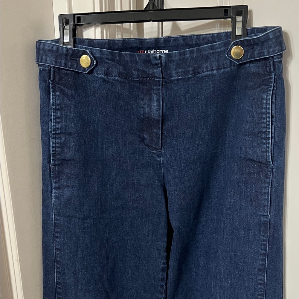 Liz Claiborne Navy Wide Leg Pants